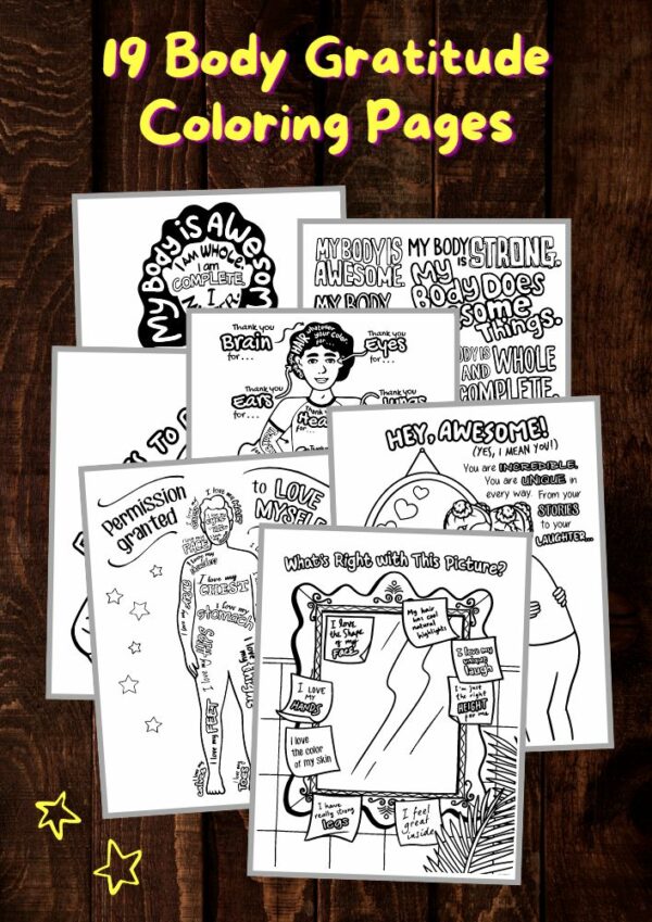 19 Body Gratitude Coloring Pages
