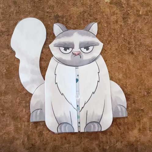 cranky cat craft for coping skills and emotional regulation