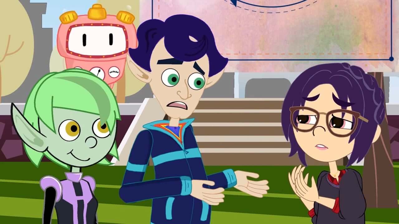 A scene from an animation to help students with anxiety